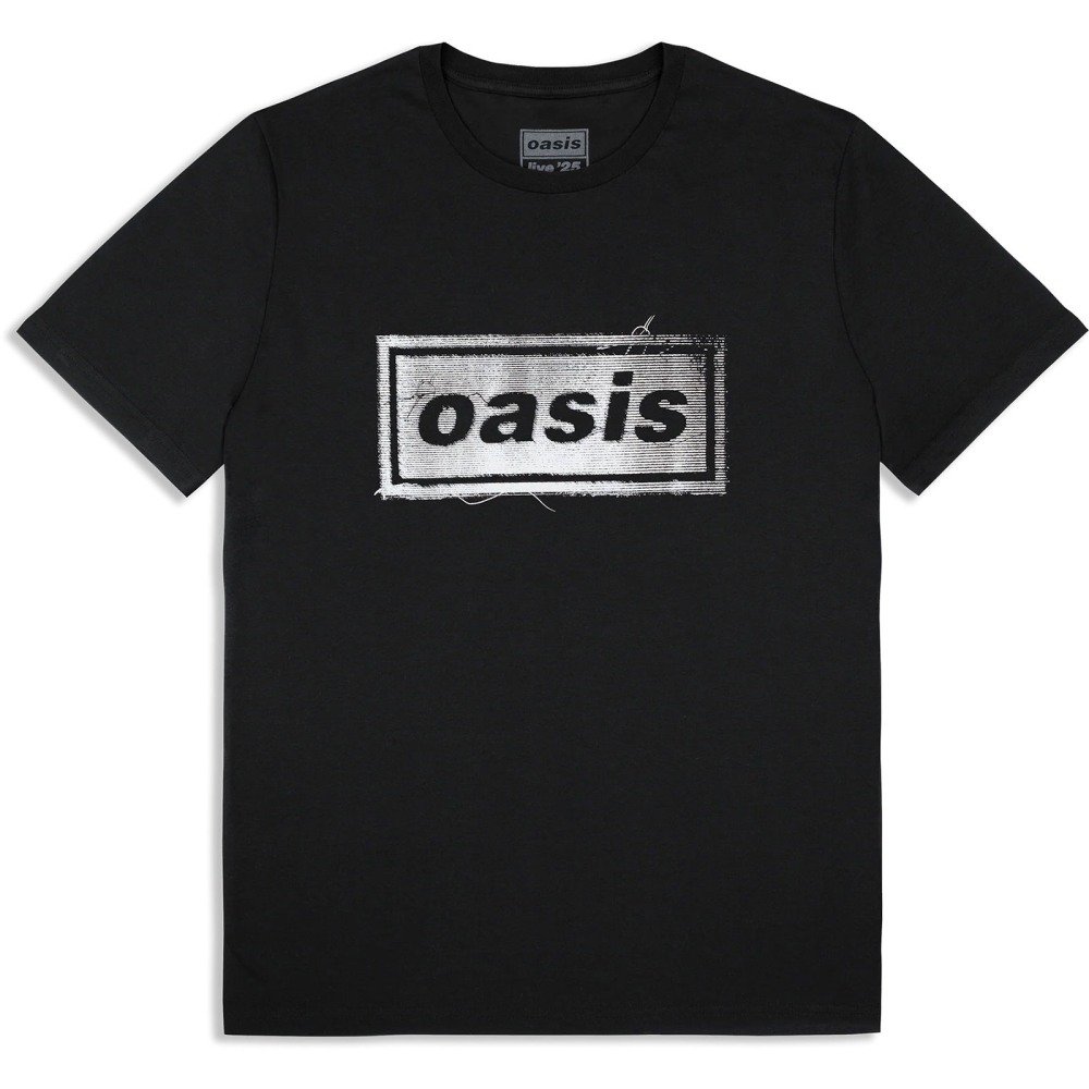 Oasis - Thread Logo Herren TShirt - Schwarz